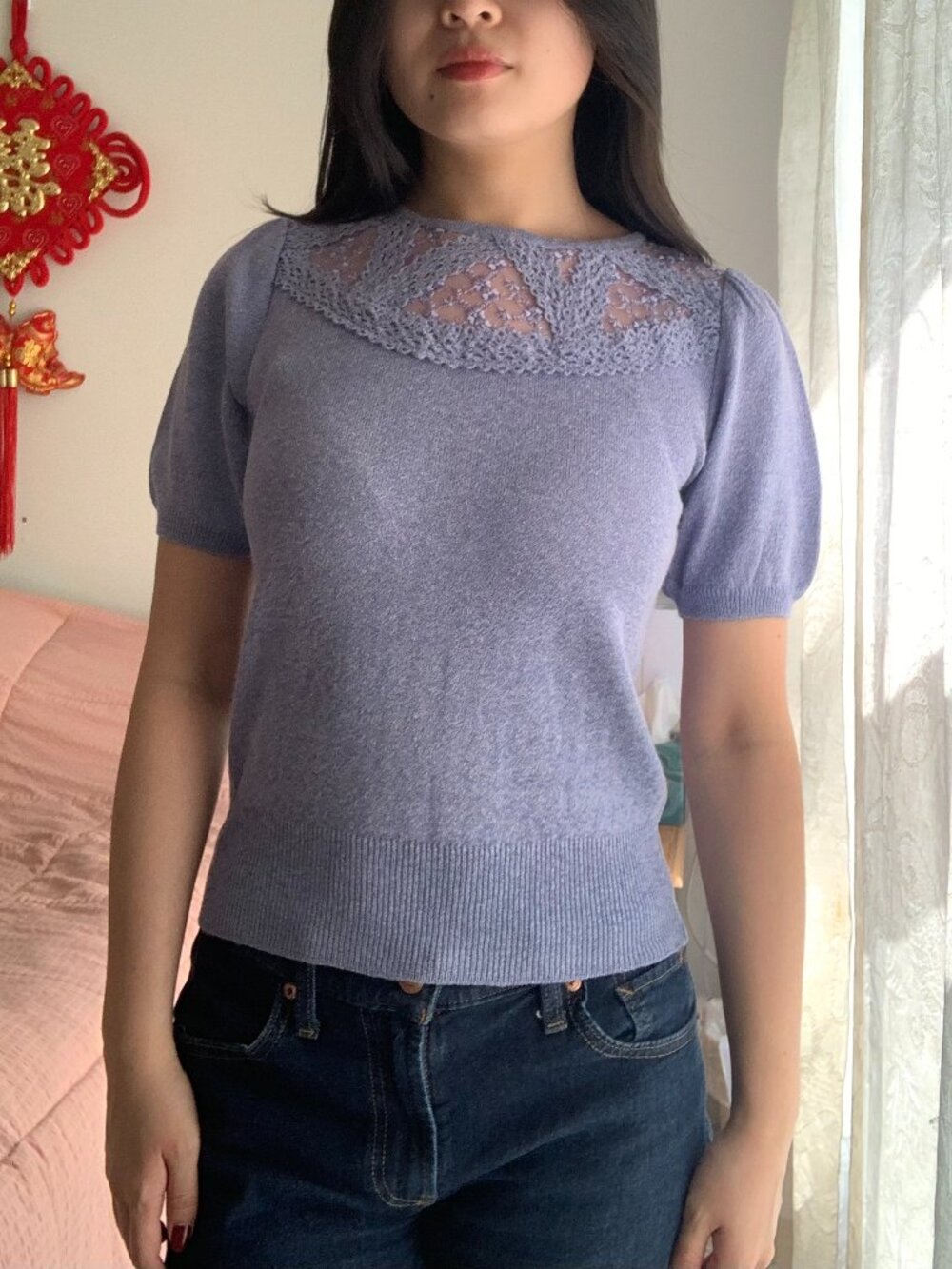 Lilac Knit Blouse